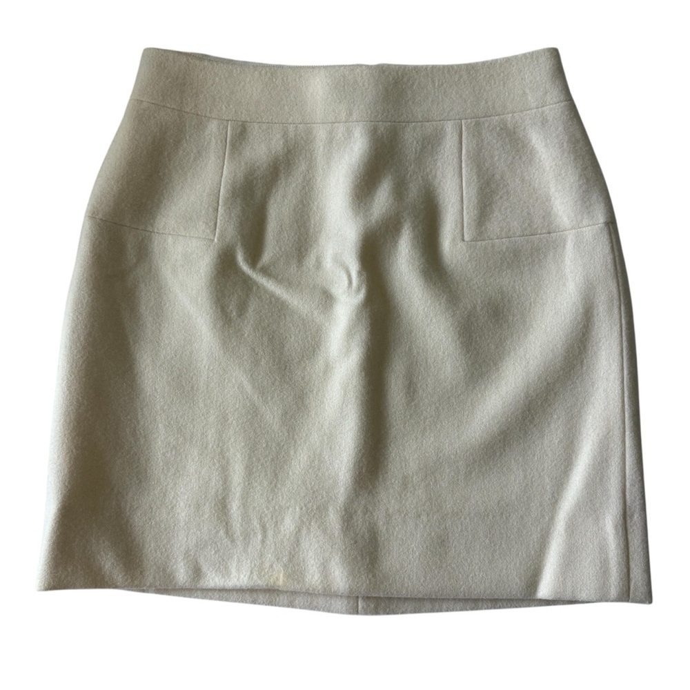 J. Crew Cream Mini Skirt